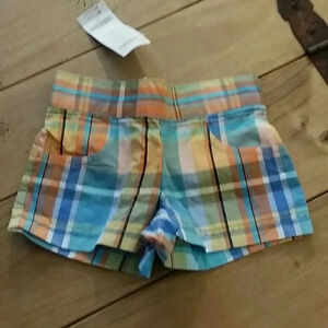 BNWT Gymboree Blue Plaid Girl Shorts 3T